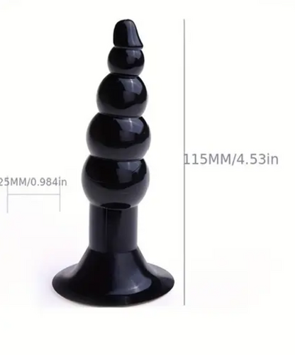 6-Piece Vibrating Anal Starter Kit – Couples Beaded Plug & Dildo Set