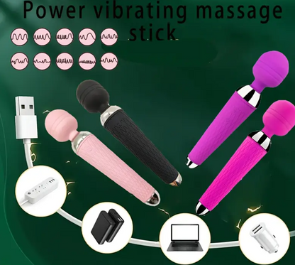 Heated USB Vibrating Wand – 10 Modes of Pure Couple Bliss
