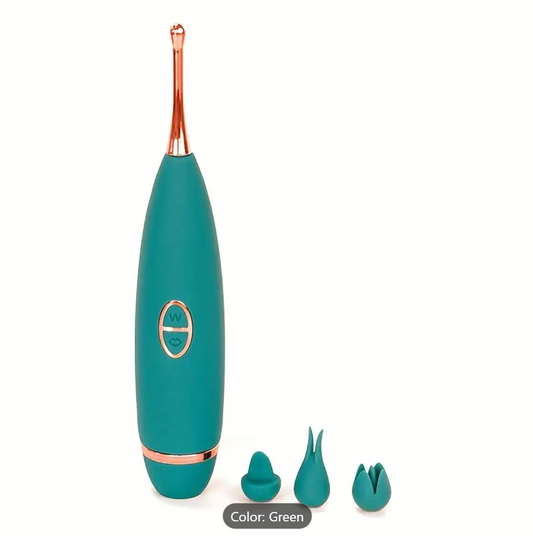Deluxe Pen Vibrator – 10 Modes, 3 Heads, Endless Fun